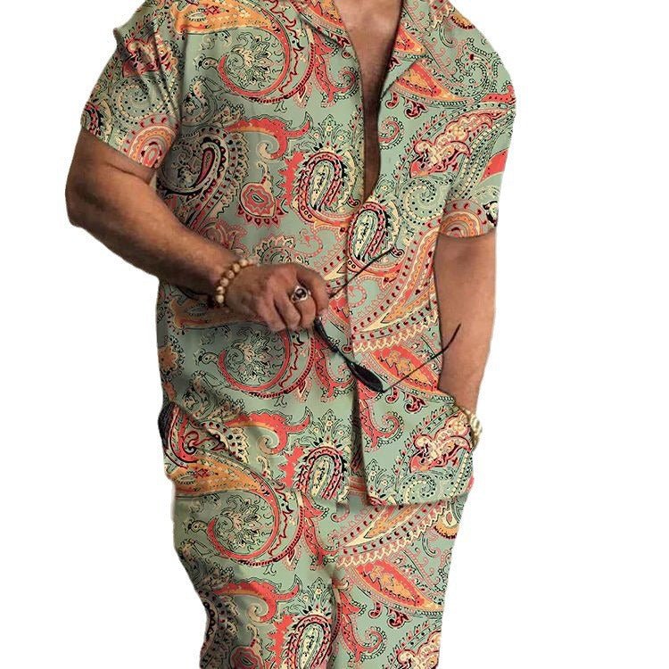 Fashion Simple Men's Short Sleeve Shirt Outfit - Sophinity