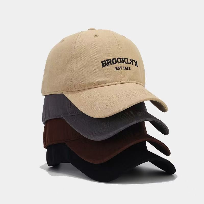 Women's Plus - sized Deepening Hard Top Simple Printed Peaked Cap - Sophinity