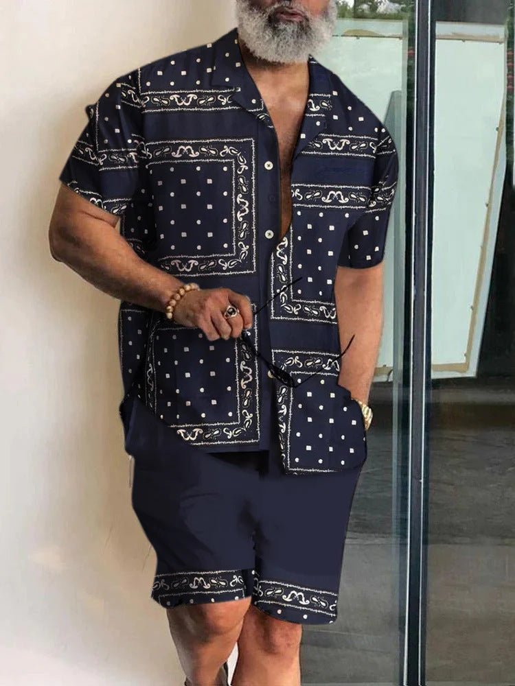 Fashion Simple Men's Short Sleeve Shirt Outfit - Sophinity