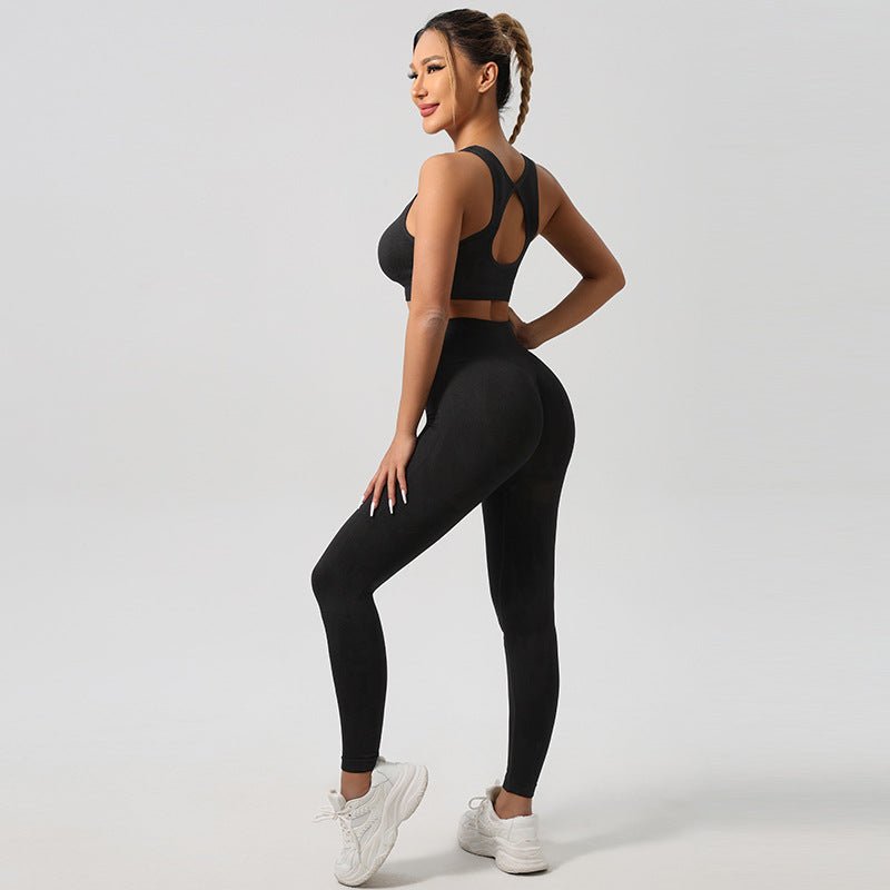 Nylon Yoga Clothes Suit Women's Autumn And Winter Sports Backless Bra - Sophinity