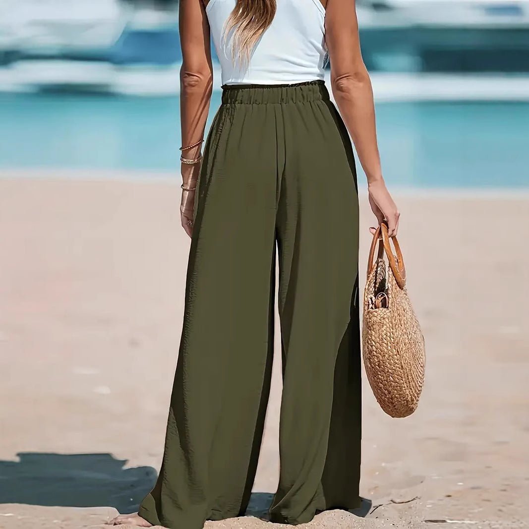 Women's Drawstring Loose Casual Wide - leg Trousers - Sophinity