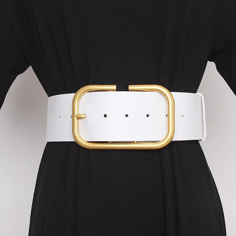 Women's Cowhide Wide Belt Waist Seal - Sophinity