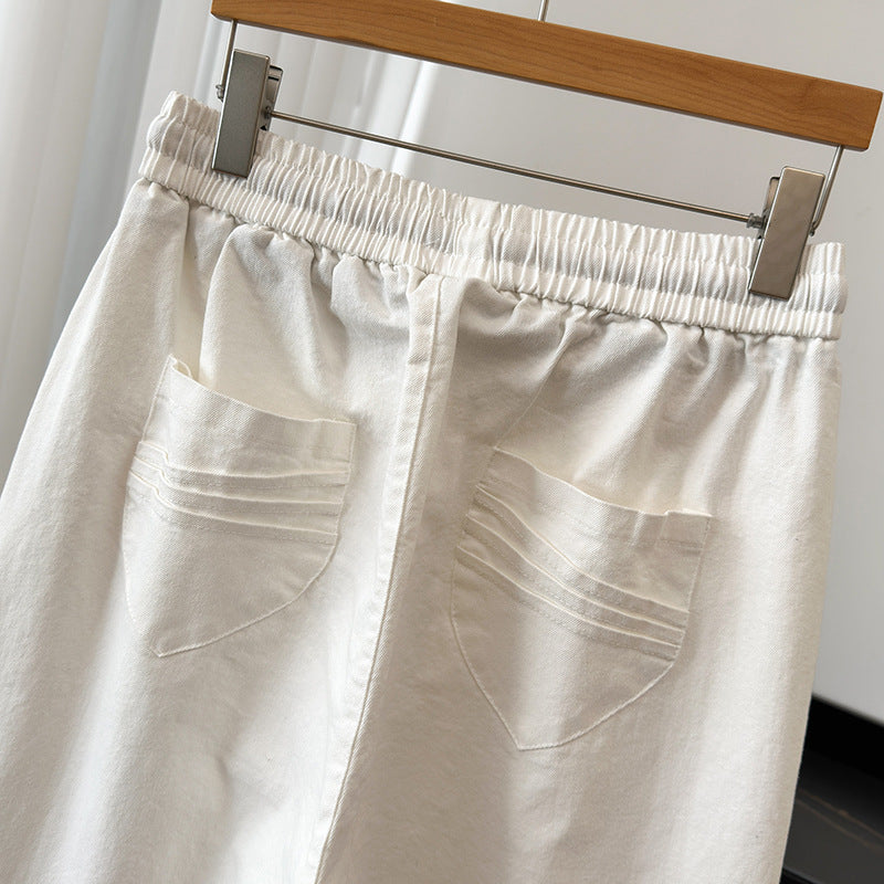 Plus Size Elastic Waist Simple Women - Sophinity
