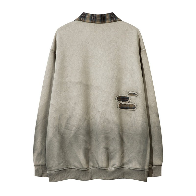 American Plaid Lapel Sweater For Men And Women - Sophinity