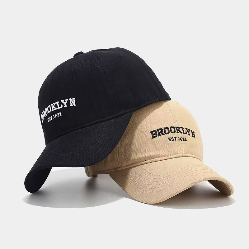 Women's Plus - sized Deepening Hard Top Simple Printed Peaked Cap - Sophinity