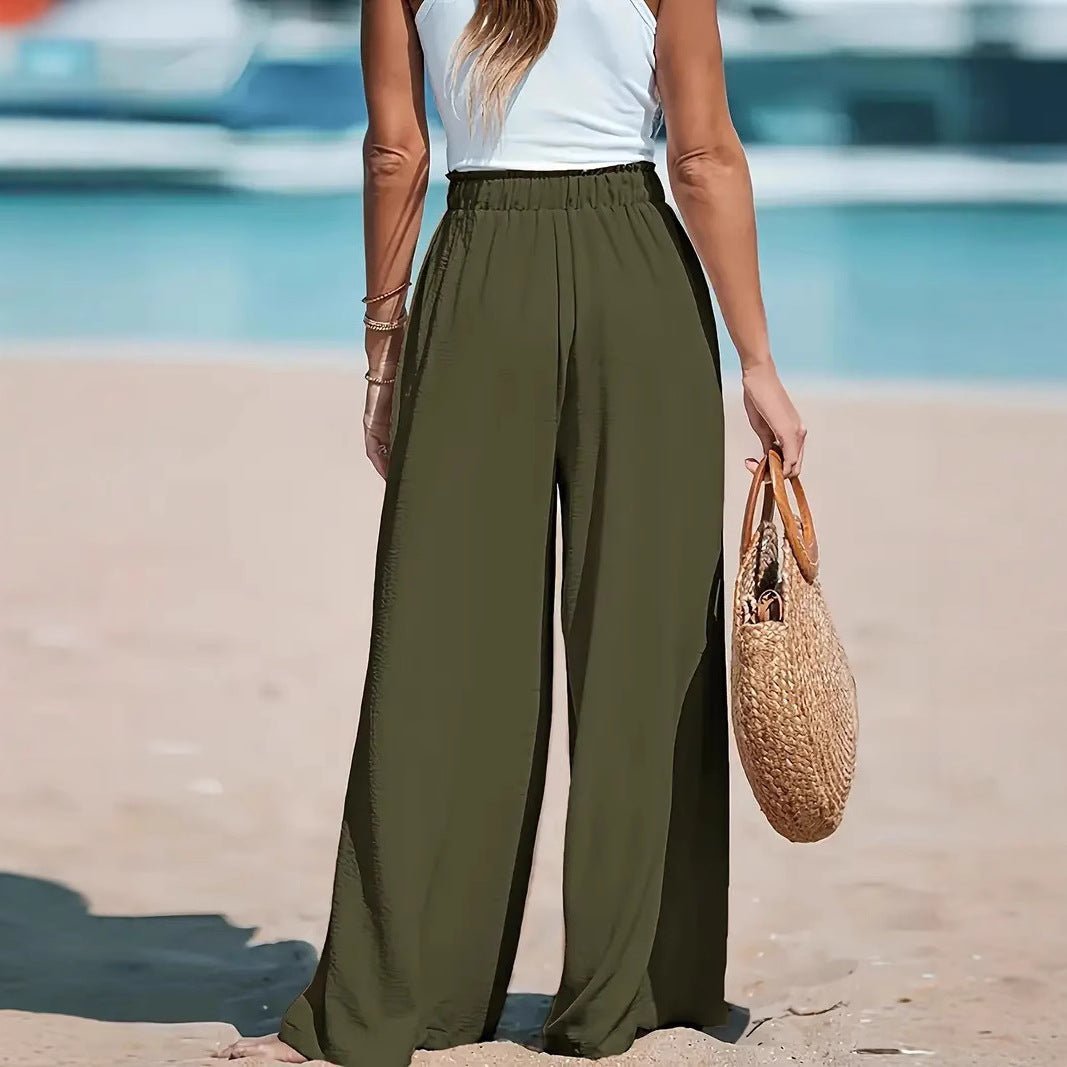 Women's Drawstring Loose Casual Wide - leg Trousers - Sophinity