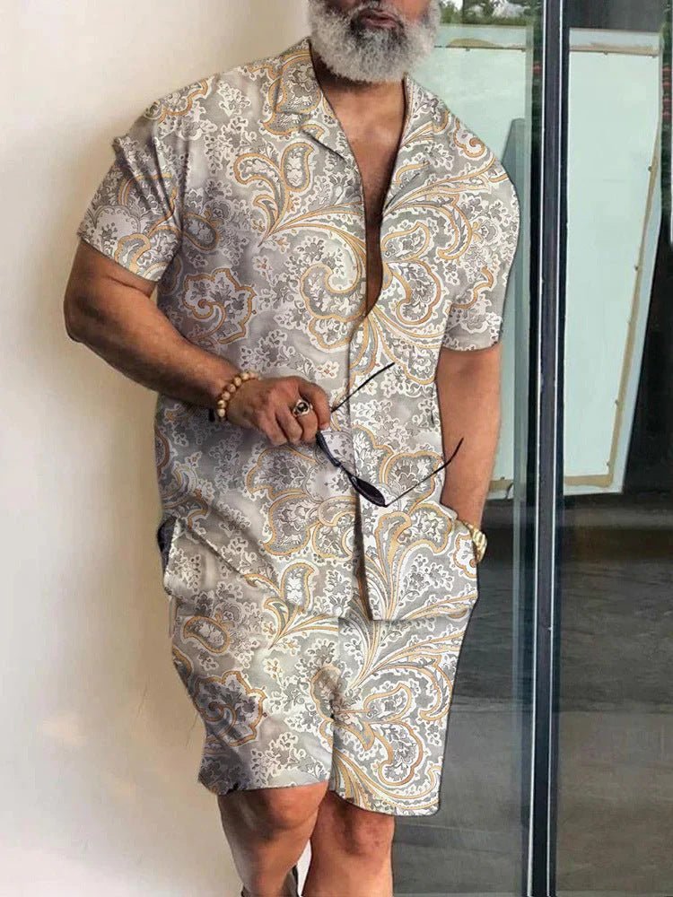 Fashion Simple Men's Short Sleeve Shirt Outfit - Sophinity
