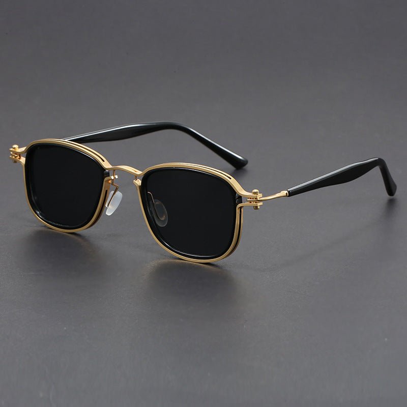 Plastic Metal Retro Square Frame Sunglasses - Sophinity