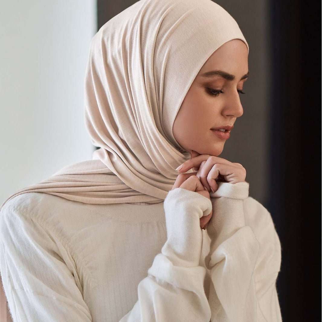 Malaysia Pure Color Modal Curling Mercerized Cotton Scarf - Sophinity