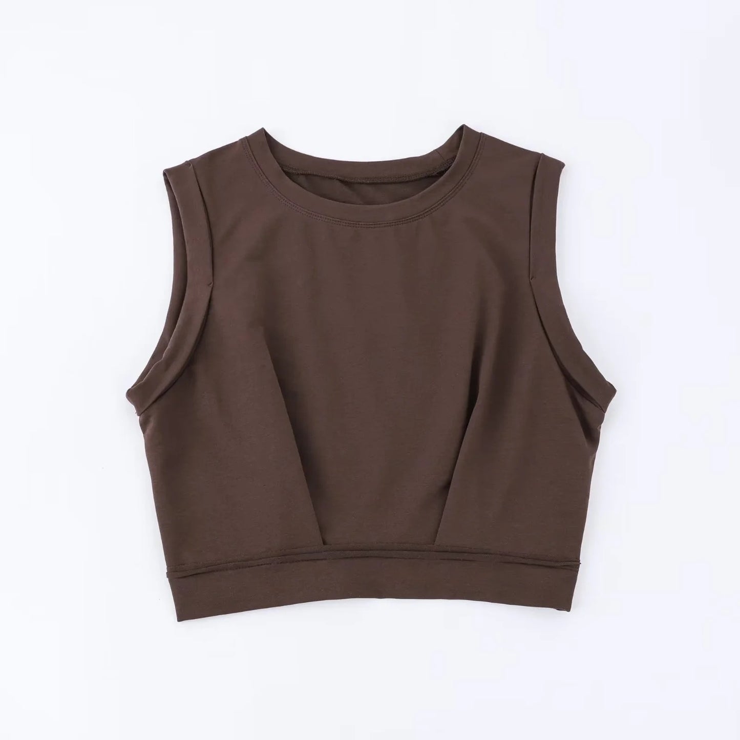 Women's Loose Exercise Blouse I-shaped Round Neck Slim-fit Tank Top - Sophinity
