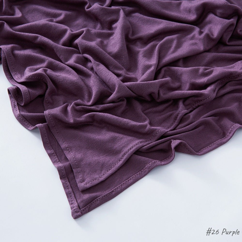 Malaysia Pure Color Modal Curling Mercerized Cotton Scarf - Sophinity