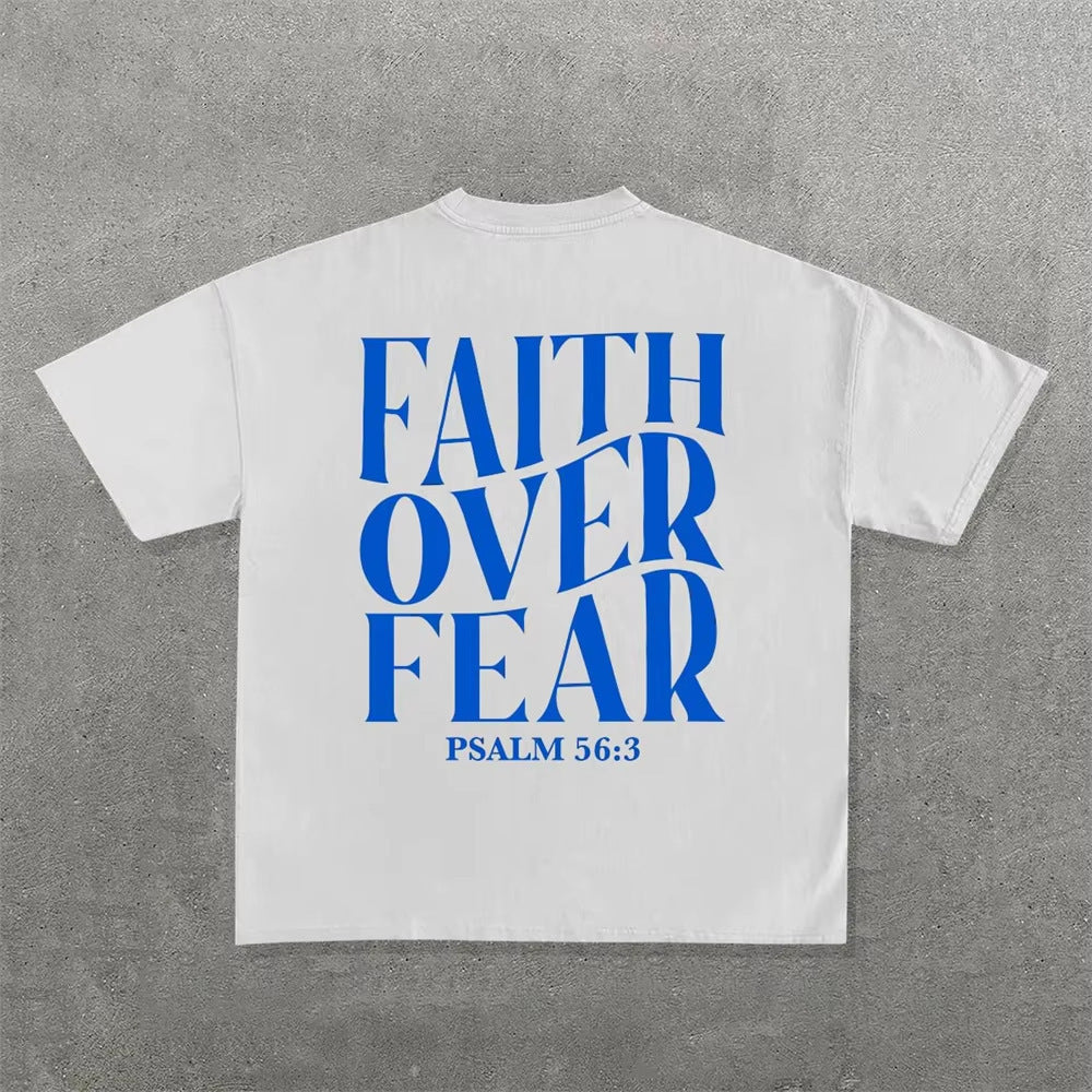 Child Of God Ndy Gothic Letter Pattern Oversized T-Shirt Men - Sophinity