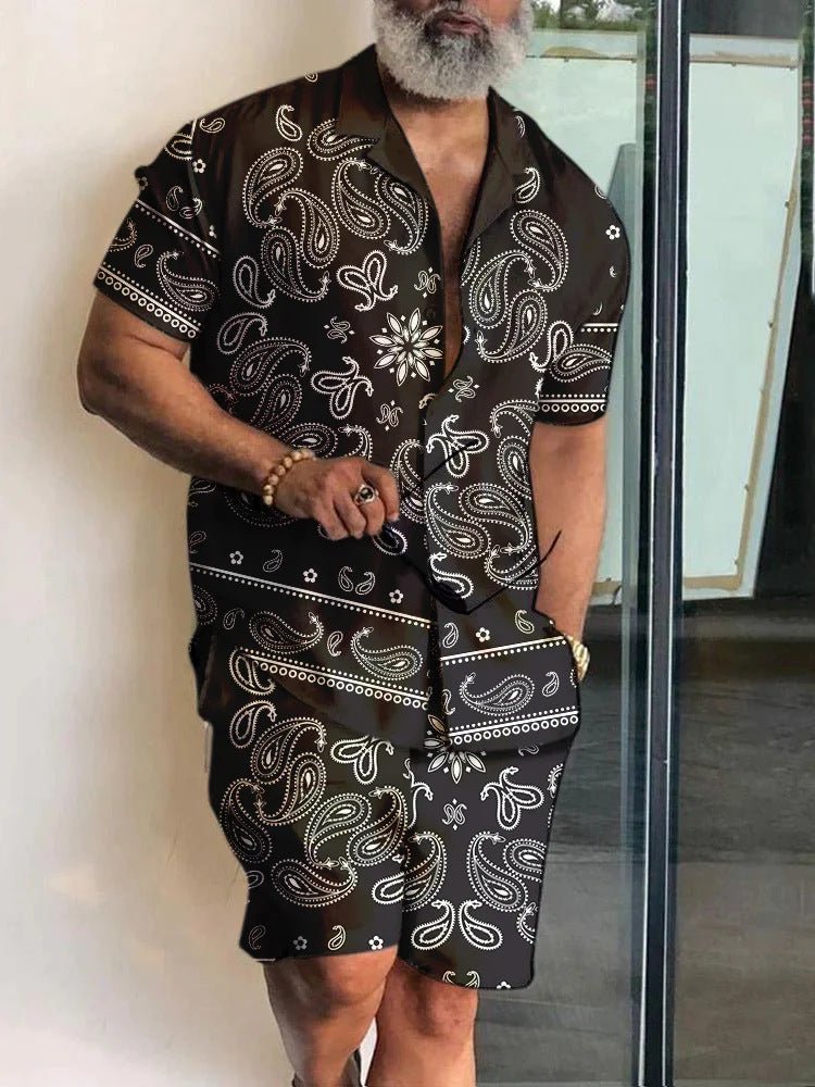 Fashion Simple Men's Short Sleeve Shirt Outfit - Sophinity