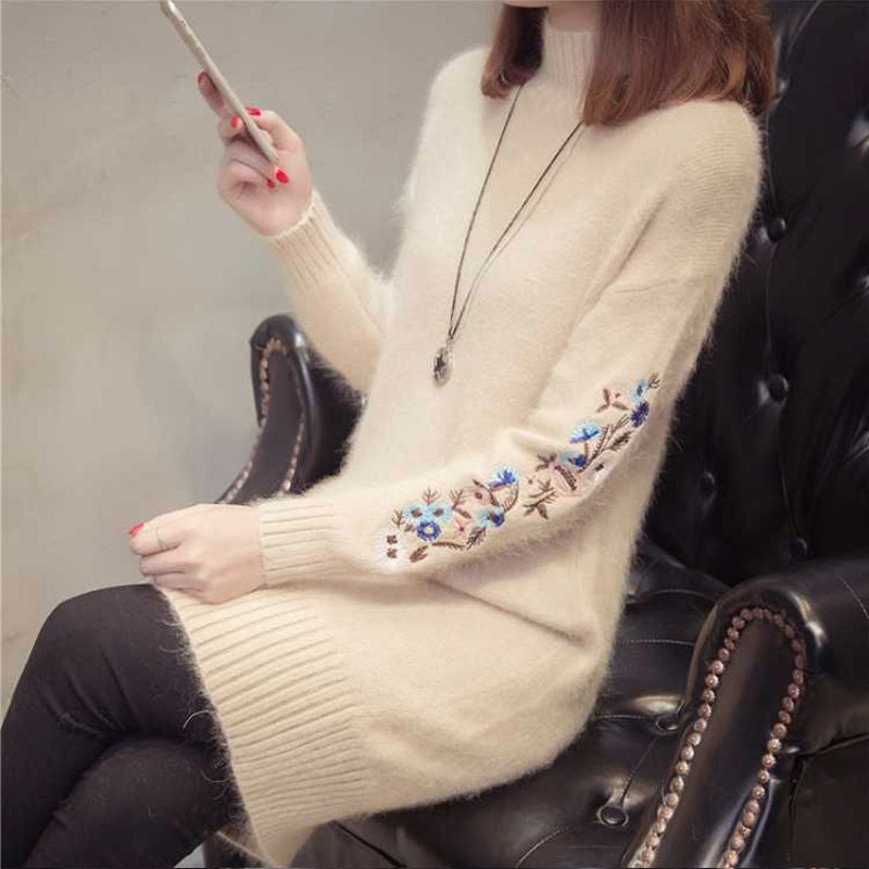 Autumn And Winter Fleece-lined Thickened Woolen Dress - Sophinity