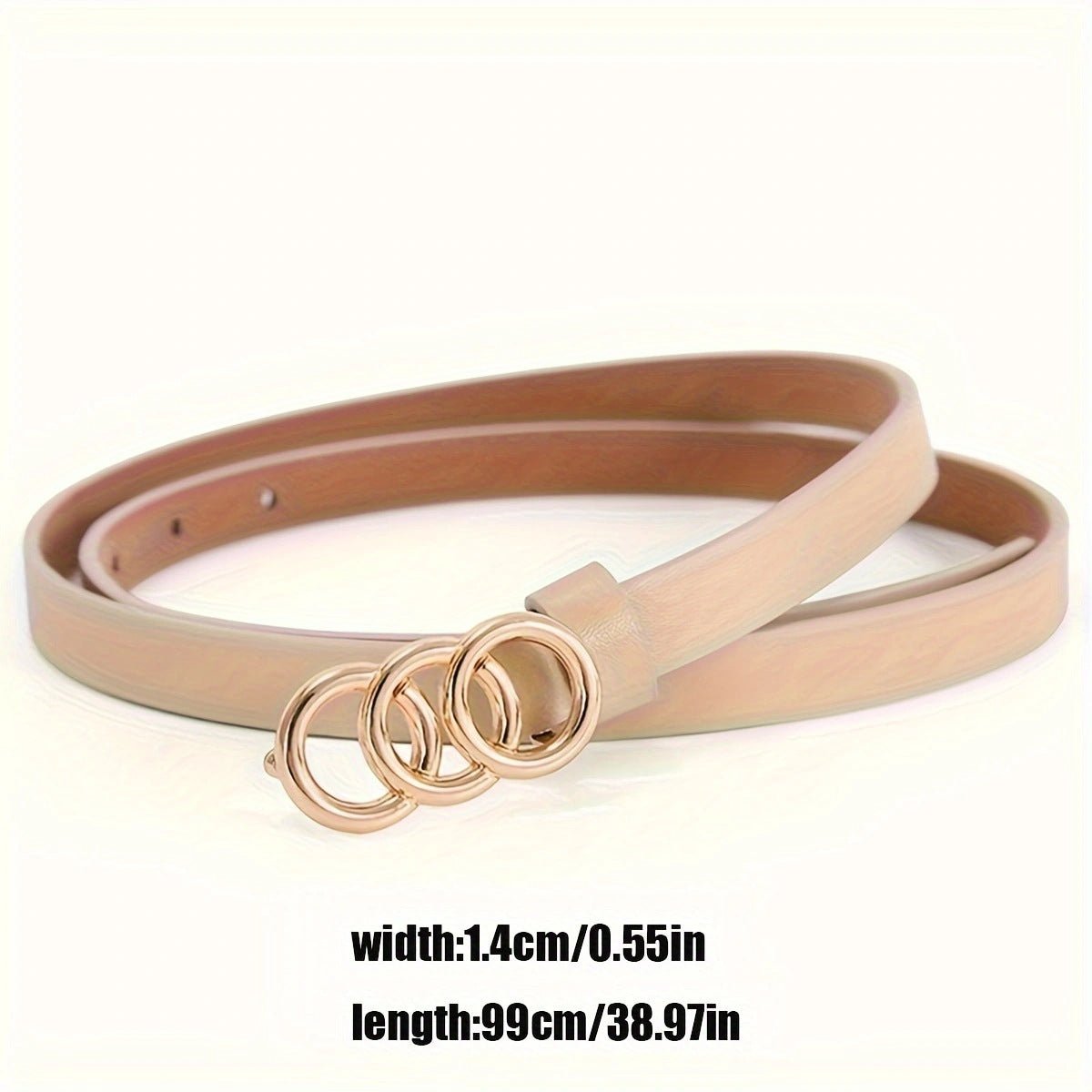 Women's Stylish Retro Minimalism 3 - ring Thin Belt - Sophinity