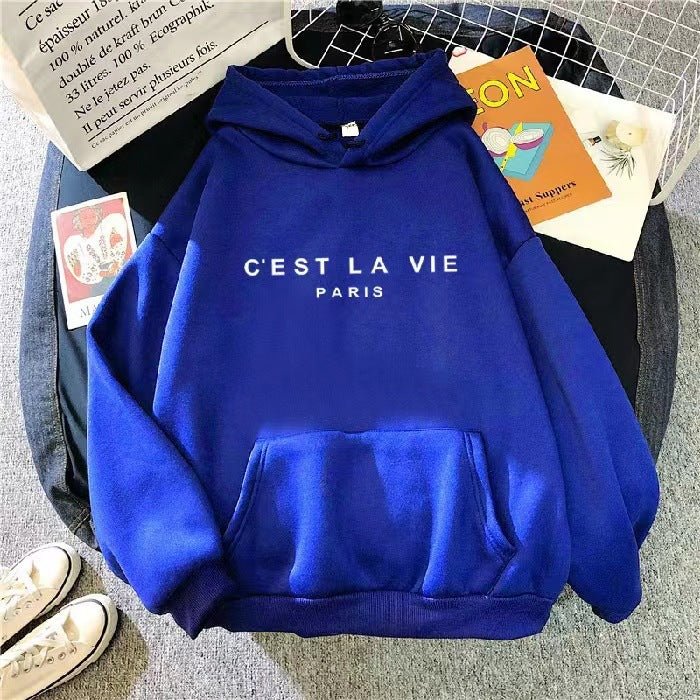 Women's Letter Printed Hoodie Coat - Sophinity