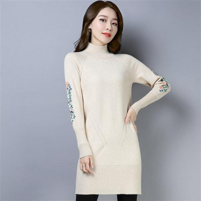Autumn And Winter Fleece-lined Thickened Woolen Dress - Sophinity