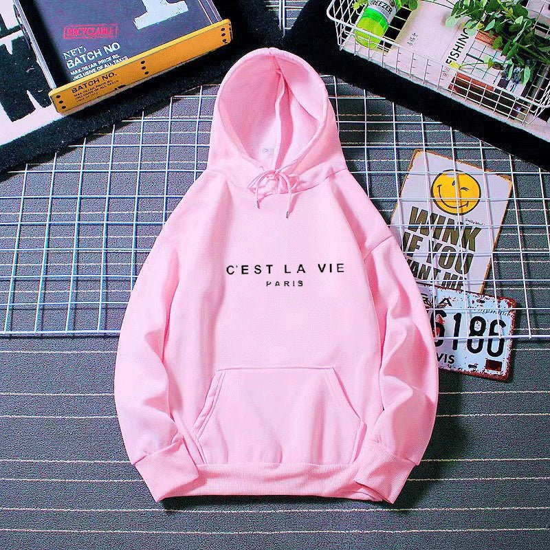 Women's Letter Printed Hoodie Coat - Sophinity