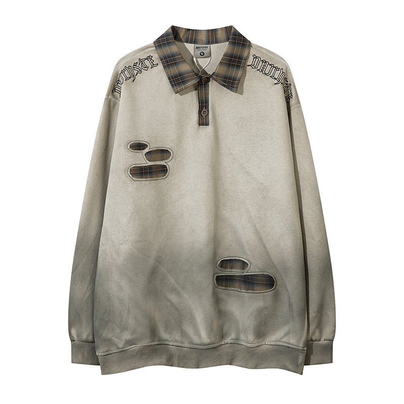 American Plaid Lapel Sweater For Men And Women - Sophinity