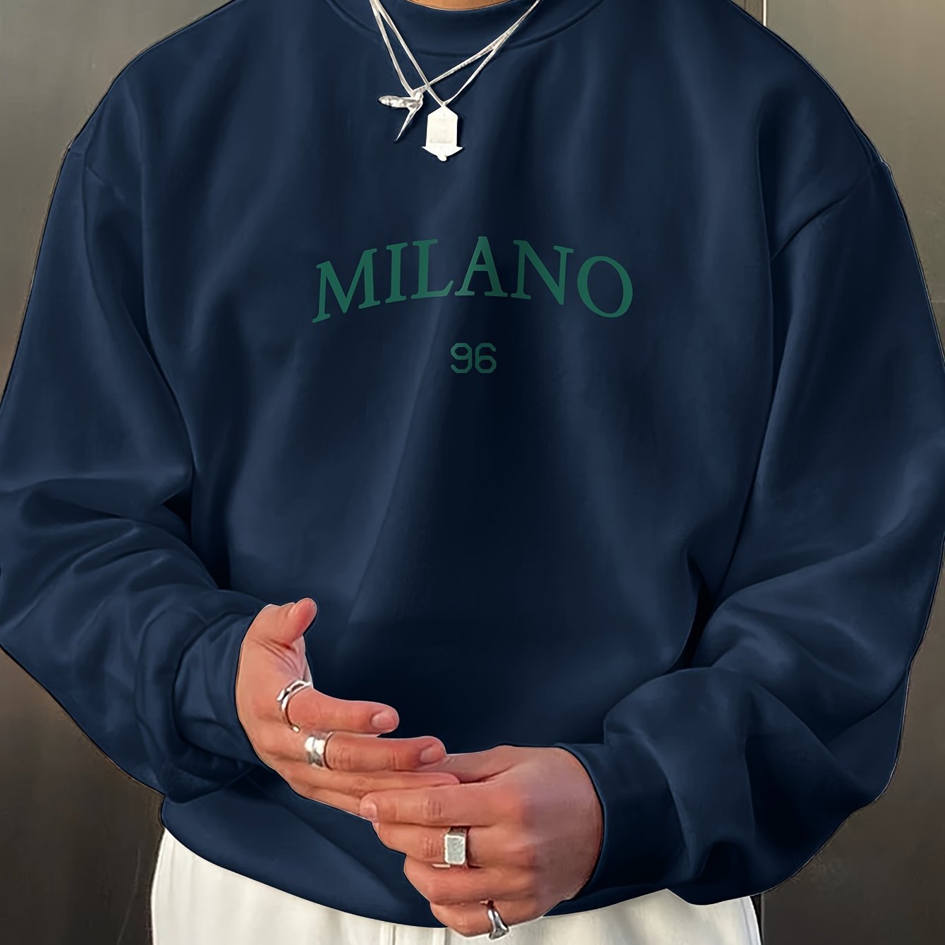 Men's Round - neck Sweater Casual Versatile Long Sleeves - Sophinity