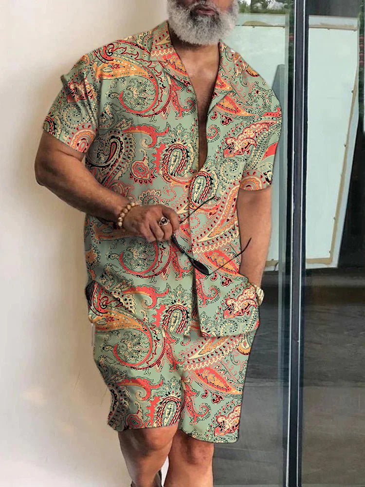 Fashion Simple Men's Short Sleeve Shirt Outfit - Sophinity