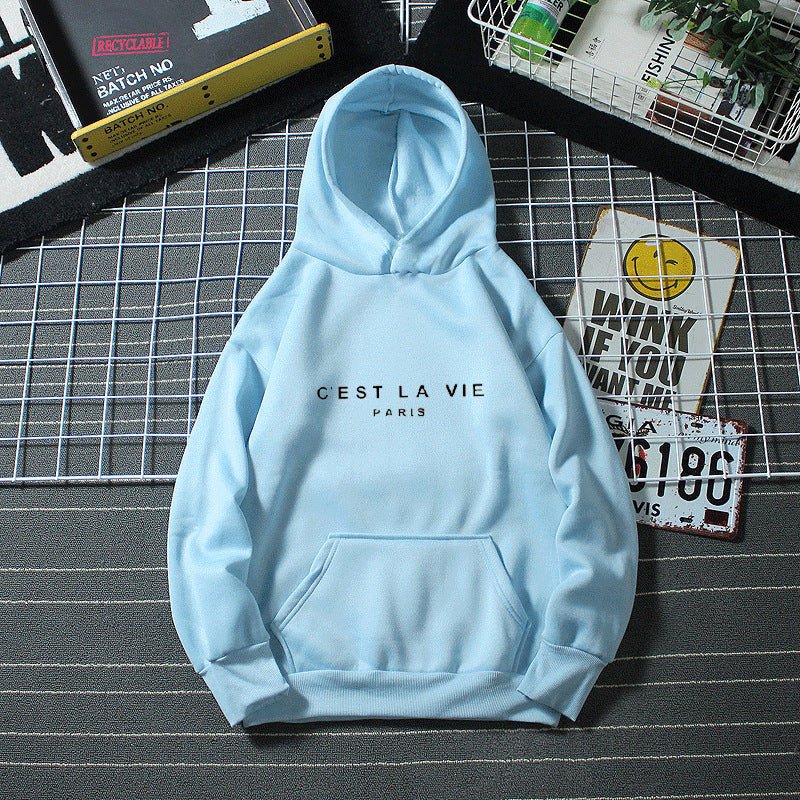 Women's Letter Printed Hoodie Coat - Sophinity