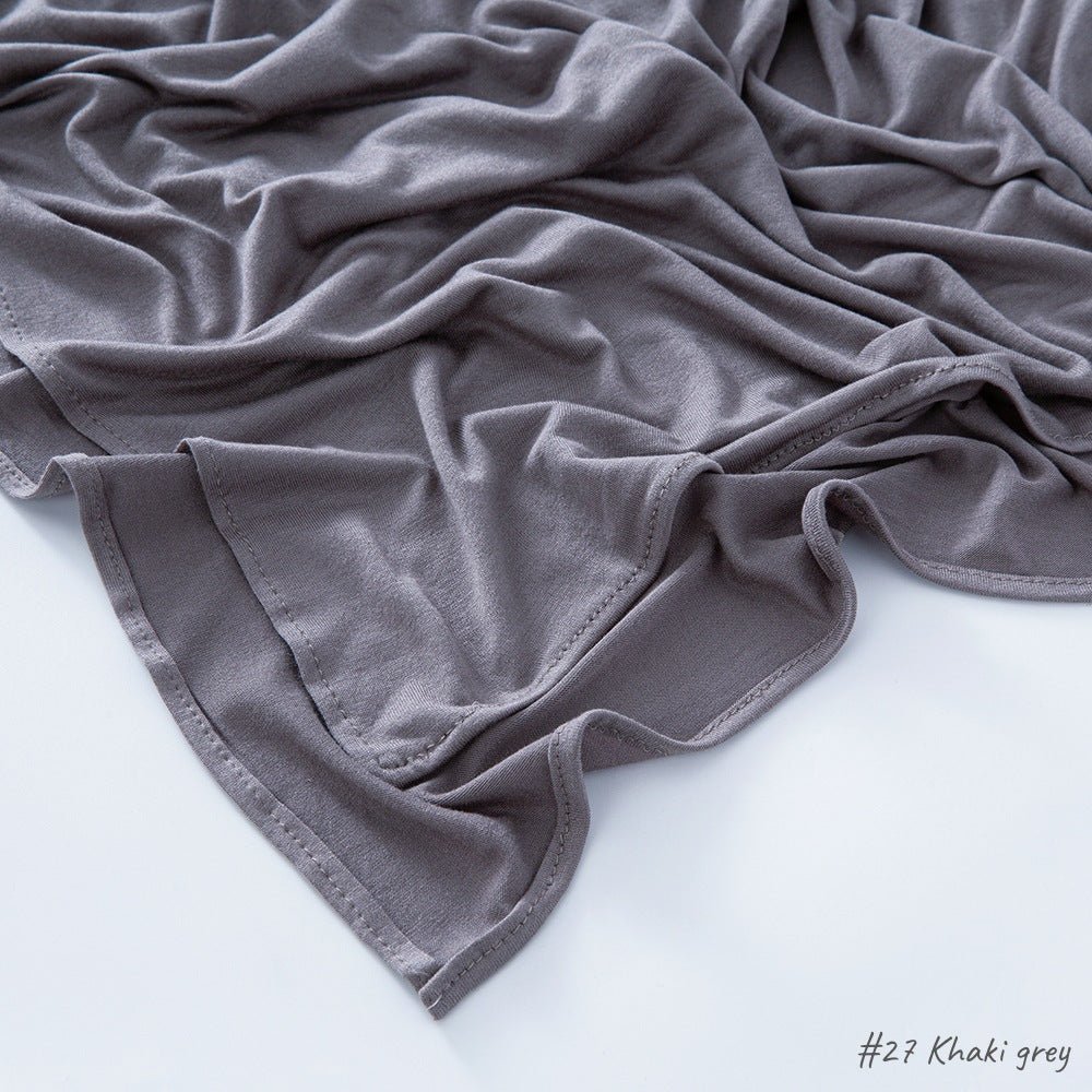 Malaysia Pure Color Modal Curling Mercerized Cotton Scarf - Sophinity