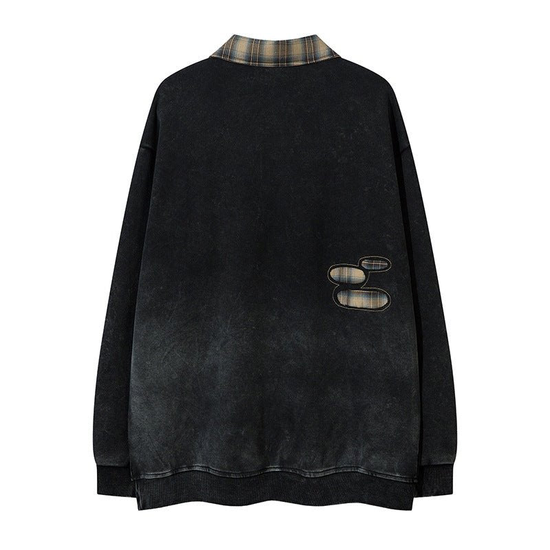 American Plaid Lapel Sweater For Men And Women - Sophinity