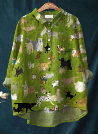 Ladies Fashion New Casual Shirt Animal Print Shirt - Sophinity