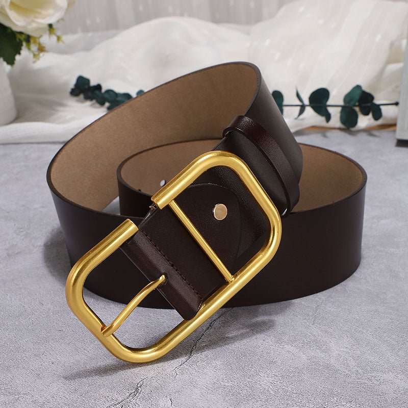 Women's Cowhide Wide Belt Waist Seal - Sophinity