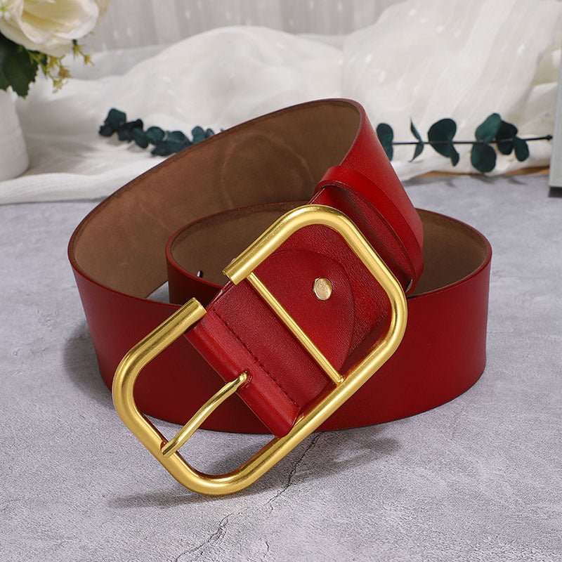 Women's Cowhide Wide Belt Waist Seal - Sophinity