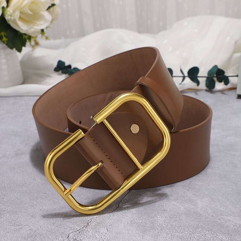 Women's Cowhide Wide Belt Waist Seal - Sophinity