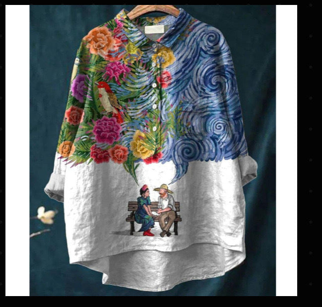 Ladies Fashion New Casual Shirt Animal Print Shirt - Sophinity