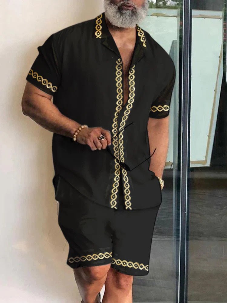 Fashion Simple Men's Short Sleeve Shirt Outfit - Sophinity