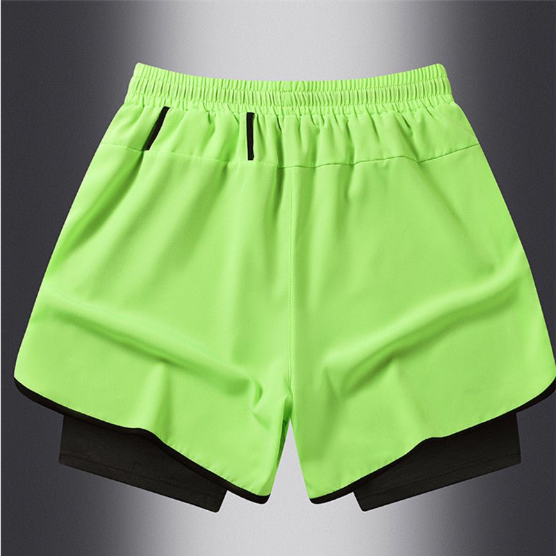 Men's Marathon Track And Field Lining Fake Two Pieces Training Quick - drying Shorts - Sophinity