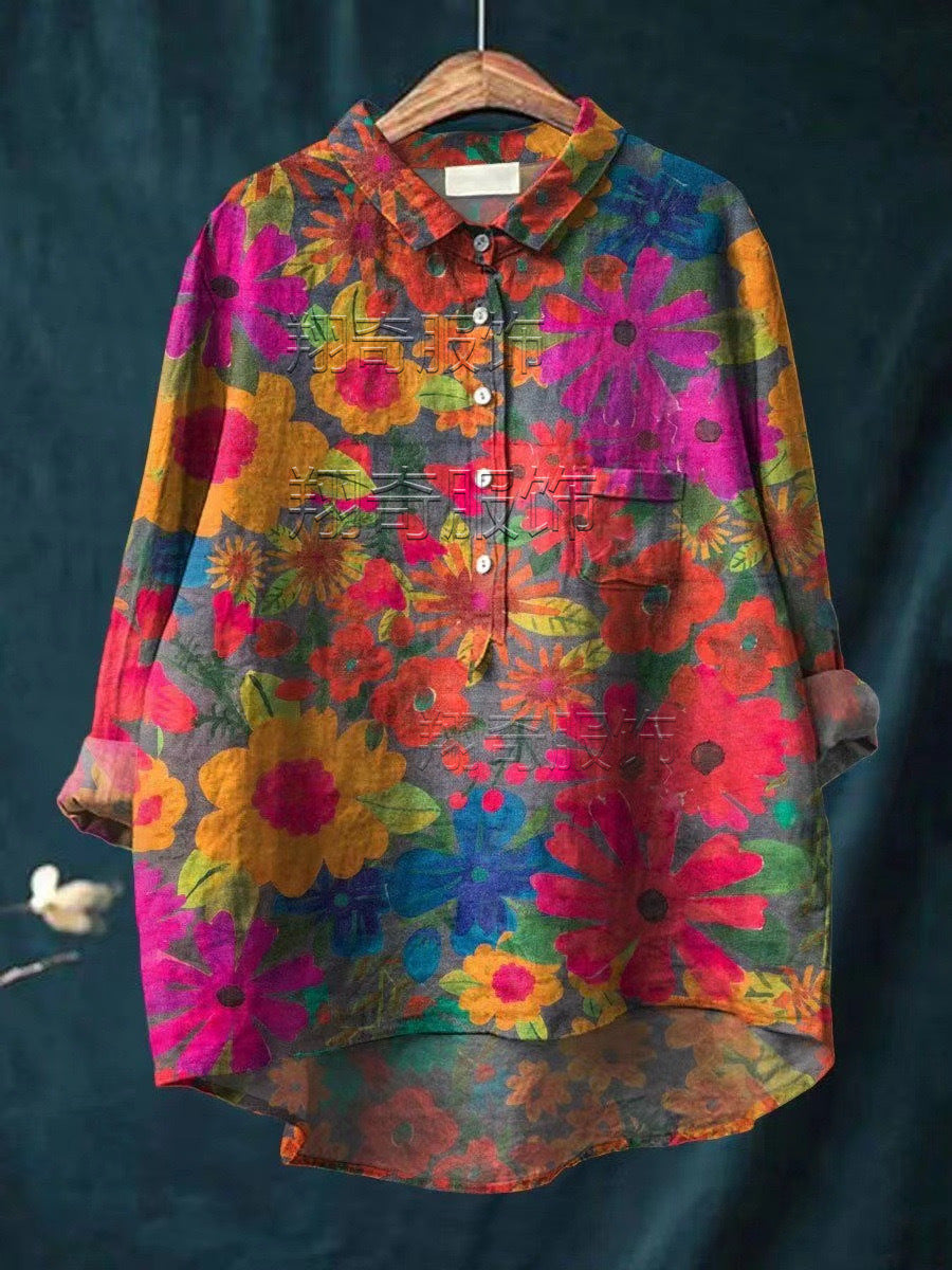 Ladies Fashion New Casual Shirt Animal Print Shirt - Sophinity