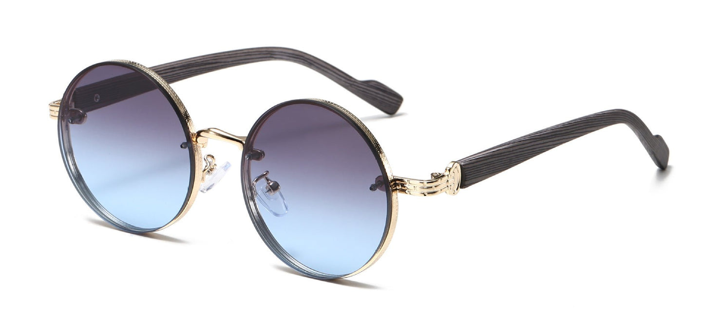 American Classic Metal Round Frame Sunglasses Personality Trend High Sense - Sophinity
