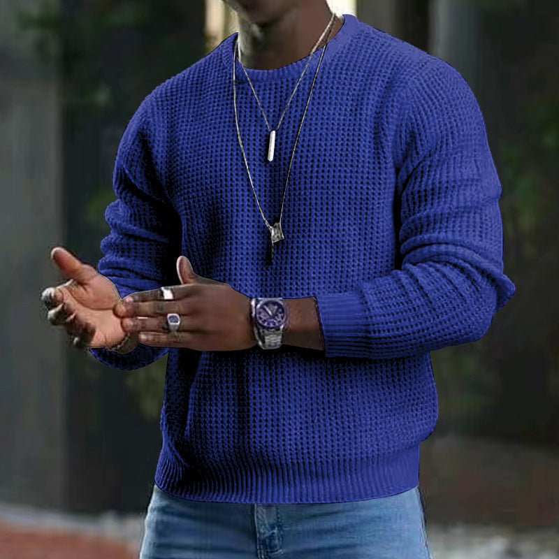 Men's New Youth Round Neck Long Sleeve Pullover Sweater - Sophinity