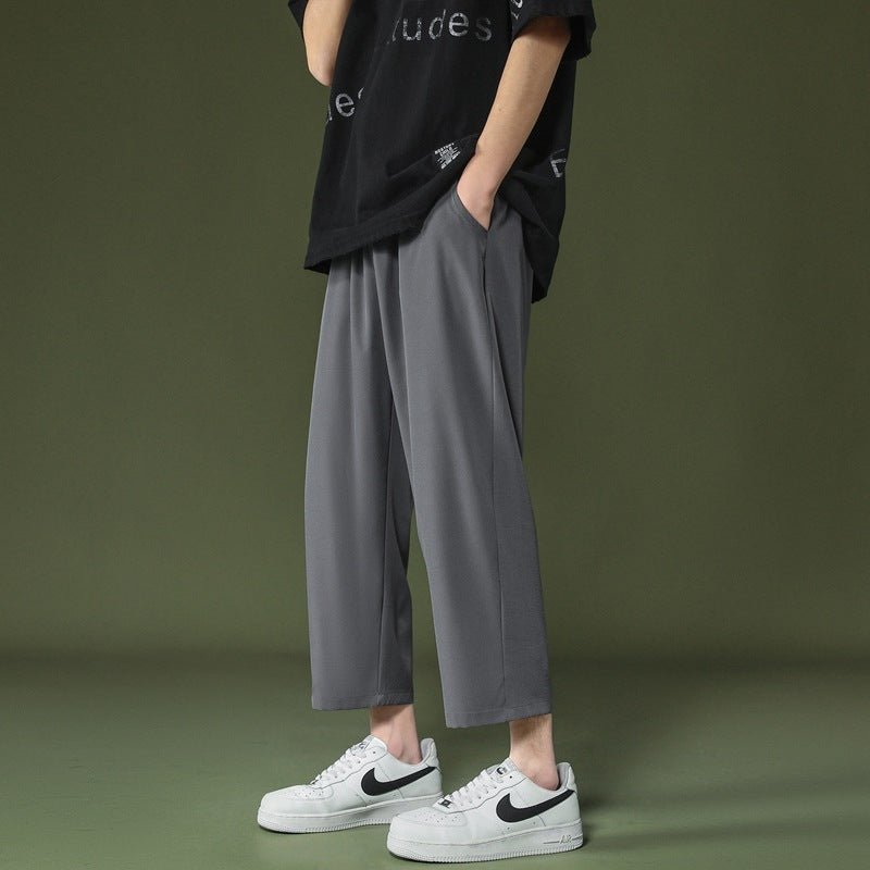 Spring And Summer Thin Cropped Wide - legged Casual Pants Men's Loose - Sophinity