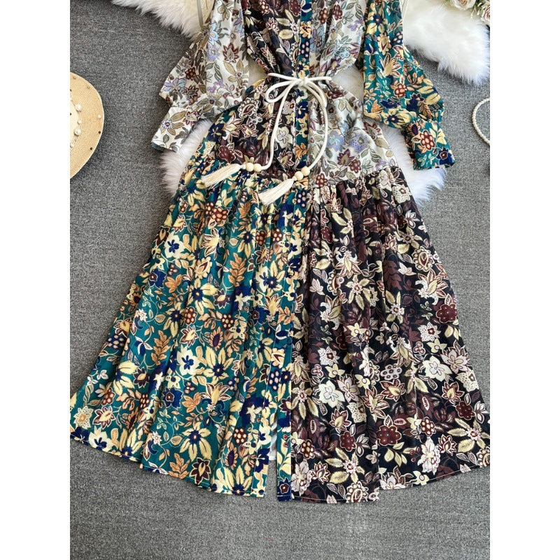 A-line Printed Formal Dress For Women - Sophinity