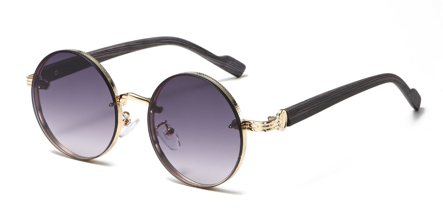 American Classic Metal Round Frame Sunglasses Personality Trend High Sense - Sophinity