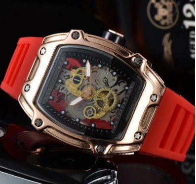 Two Hands Turn Dial Personalized Skeleton Transparent Quartz Watch - Sophinity