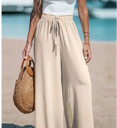 Women's Drawstring Loose Casual Wide - leg Trousers - Sophinity