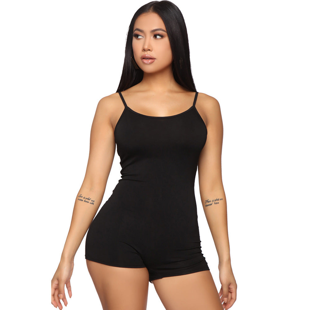 Women's Skinny Athleisure Suspender Jumpsuit - Sophinity