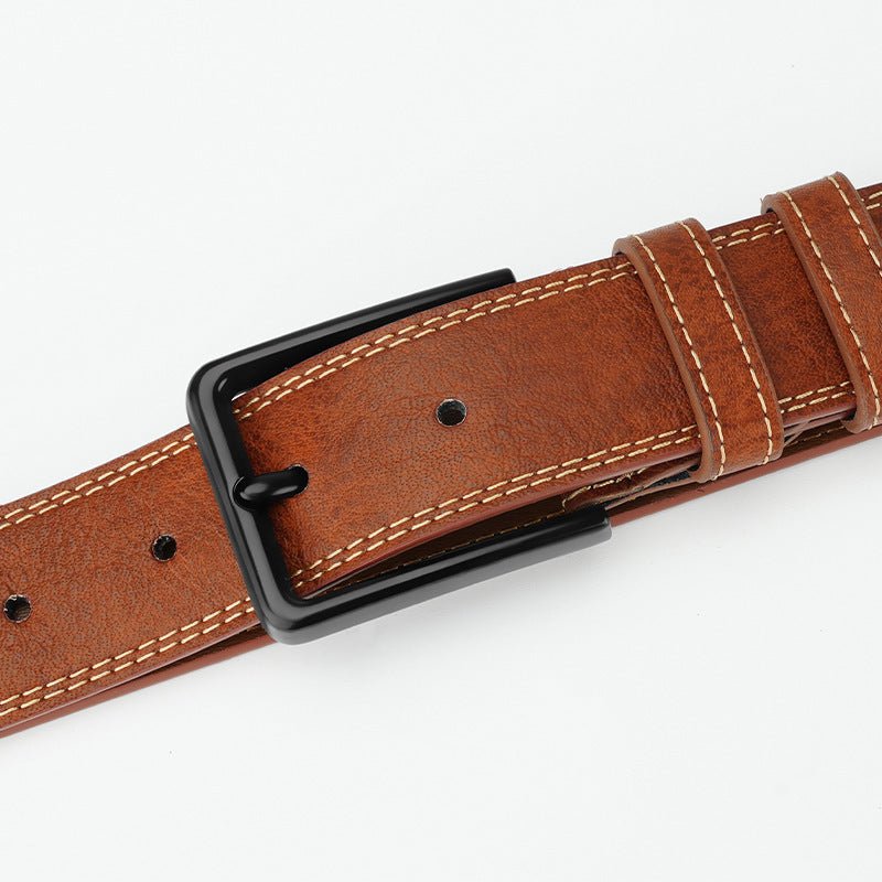 Retro Style Men's Leather Belt Belt New - Sophinity