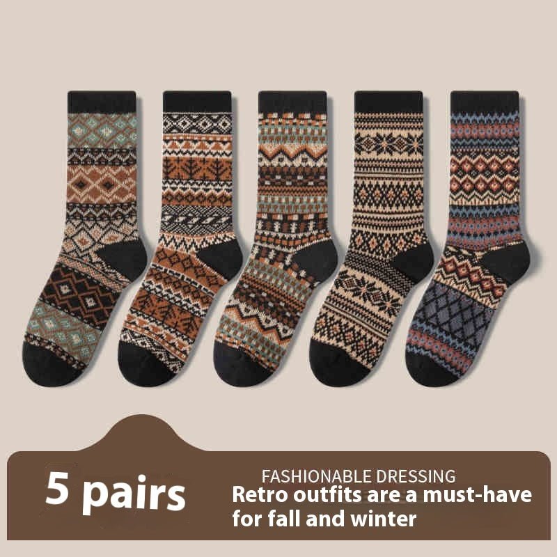 Retro Ethnic Style Socks For Women Deodorant - Sophinity
