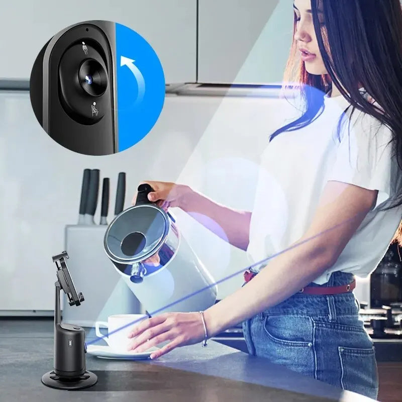360 Auto Face Tracking Gimbal AI Smart Phone Holder for Video Vlogging Live Streaming | Auto Stabilizer Tripod for iPhone & Android
