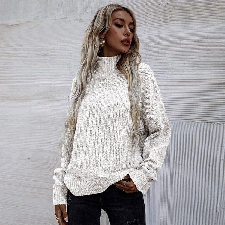 Loose Round Neck Pullover Cable - knit Sweater Women's Clothing - Sophinity