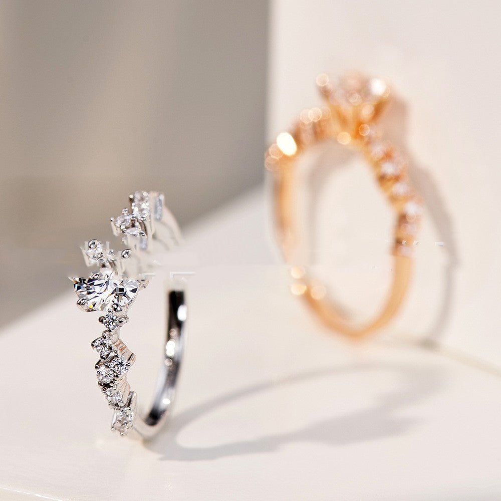 925 Silver Shining Galaxy Diamond Ring For Women - Sophinity