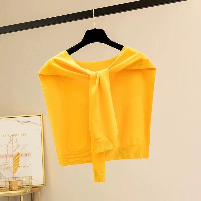 Knitted Striped Shawl Outer Match High - end - Sophinity